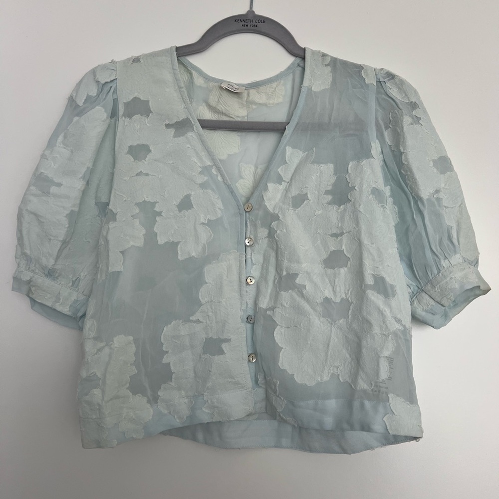 Wilfred Light Blue Floral Top